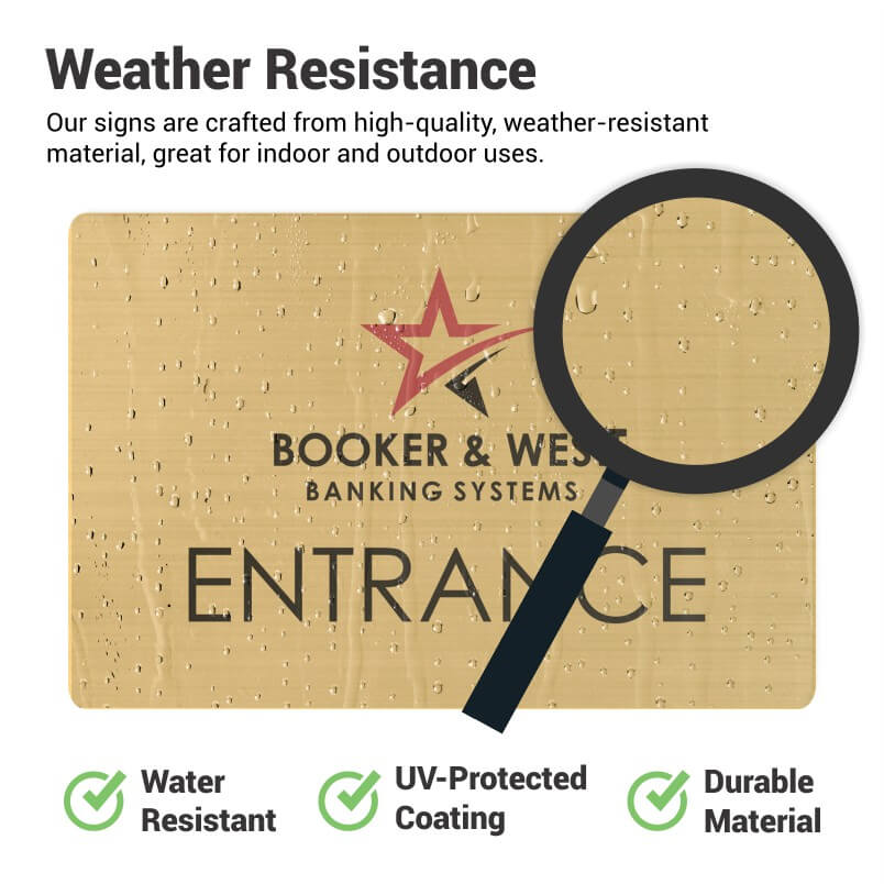 Information about the weather resistance of engraved brass signs Information about the weather resistance of engraved brass signs