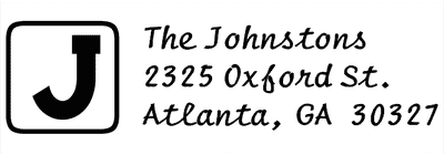 Bold Initial Address Stamp