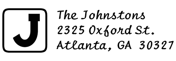 Bold Initial Address Stamp