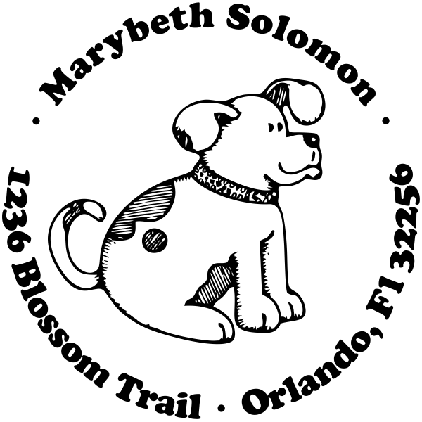 Spotted Dog Return Address Stamp