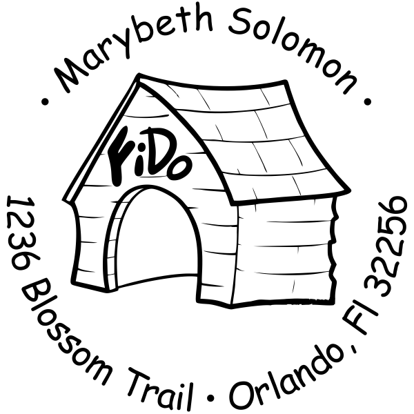 In The Dog House Return Address Stamp
