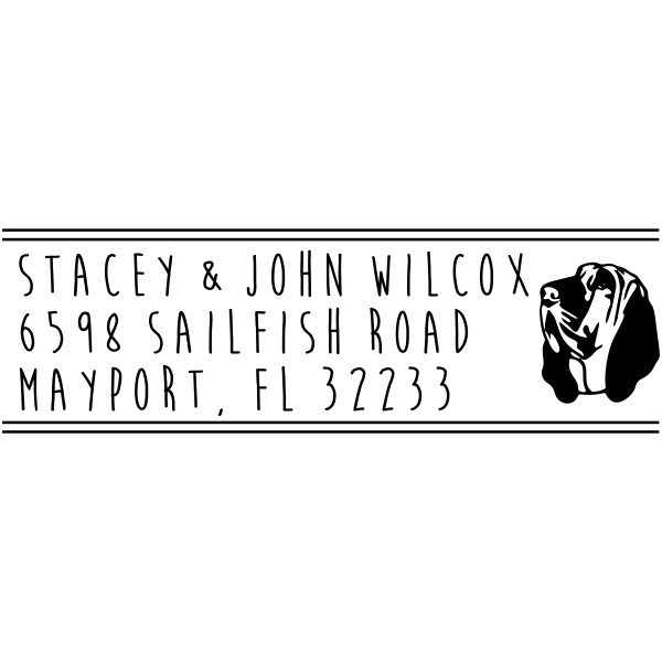 Bloodhound Dog Address Stamp