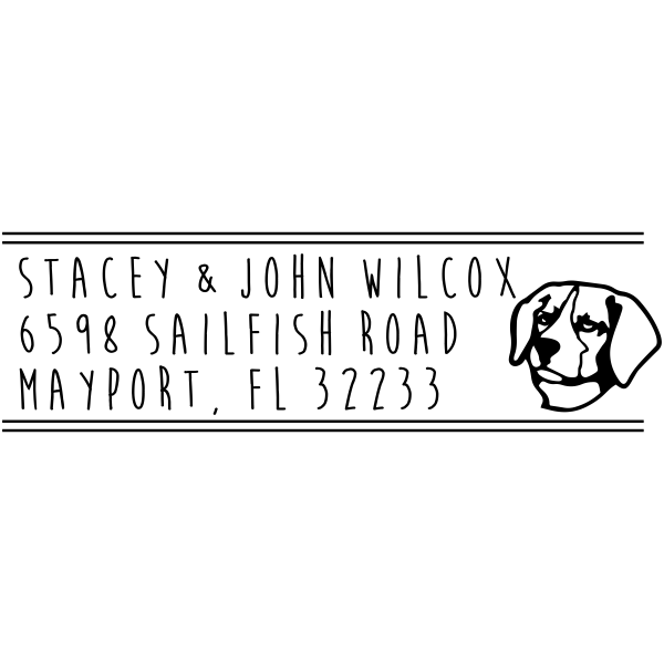 Beagle Address Stamp