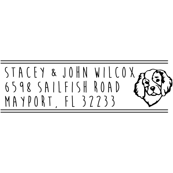 Spaniel Dog Address Stamp