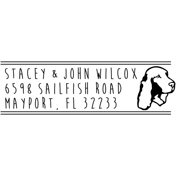Cocker Spaniel Dog Address Stamp