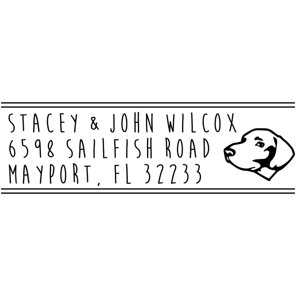 Pointer Dog Address Stamp