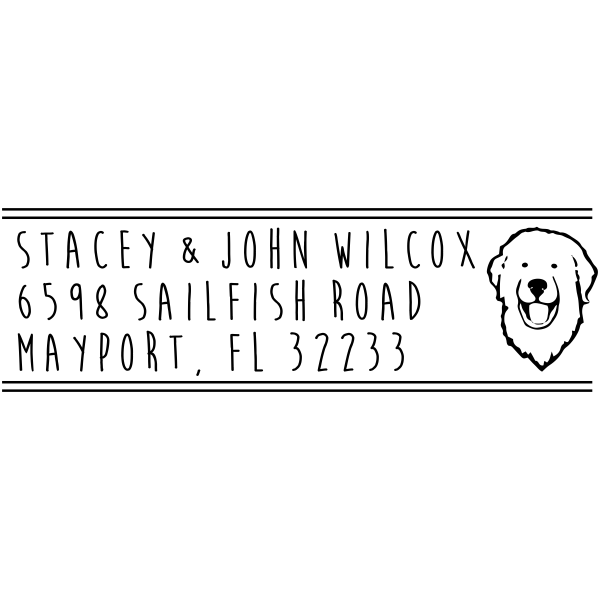 Pyrenees Dog Address Stamp