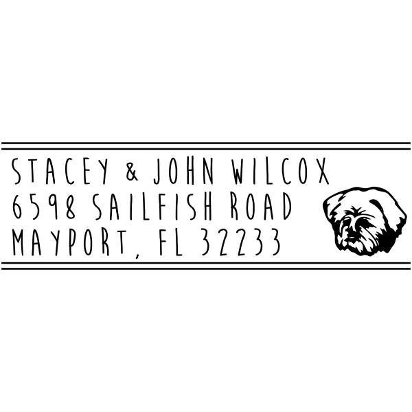 Havanese Dog Address Stamp