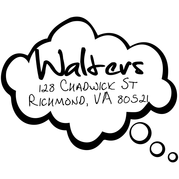 Cartoon Quote Bubble Return Address Stamp