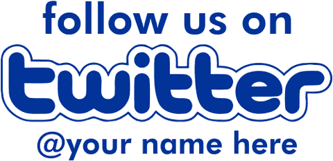 Follow Us On Twitter Self-Inking Rubber Stamp