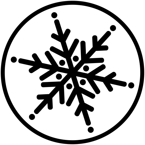 Circle Snowflake Holiday Stamp