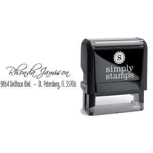 Jamison Cursive Address Stamp Body and Imprint