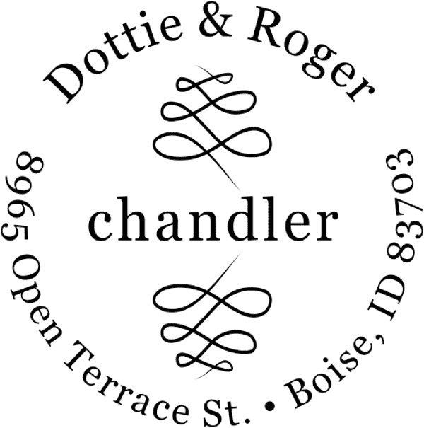 Chandler Round Address Stamp
