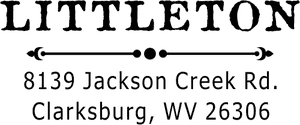 Arrow Underline Address Stamp