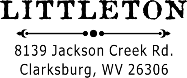 Arrow Underline Address Stamp