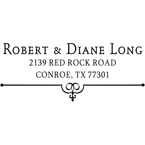 Long Deco Bottom Address Stamp