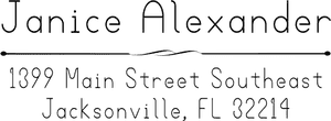 Underline Simple Address Stamp