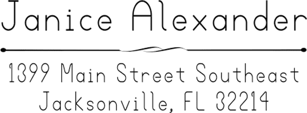 Alexander Deco Underline Address Stamp