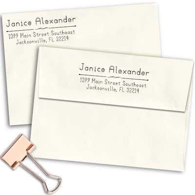 Alexander Deco Underline Address Stamp - alternate view