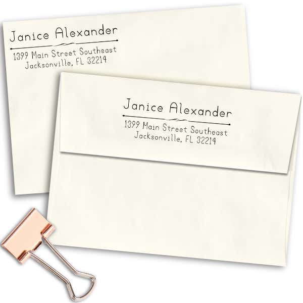 Alexander Deco Underline Address Stamp