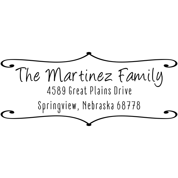 Martinez Family Deco Border Address Stamp