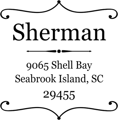 Square Deco Address Stamp