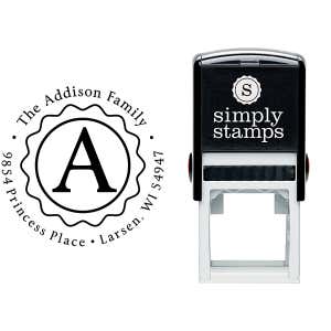 Addison Inner Zig Zag Address Stamp Body and Imprint