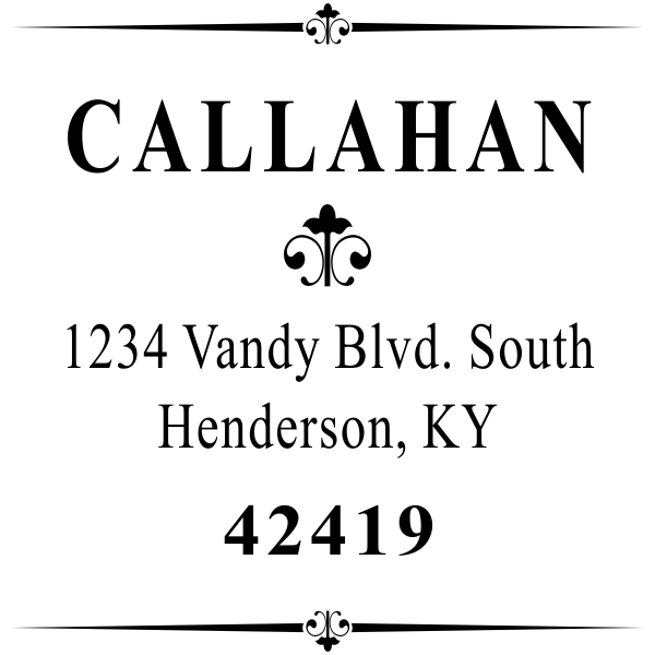 Callahan Vintage Deco Address Stamp
