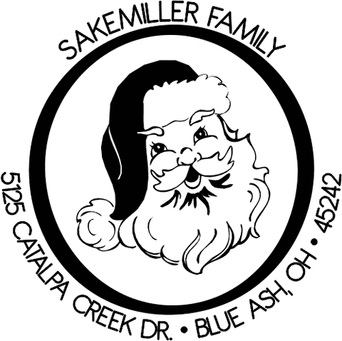 Santa Self-Inking Address Stamp