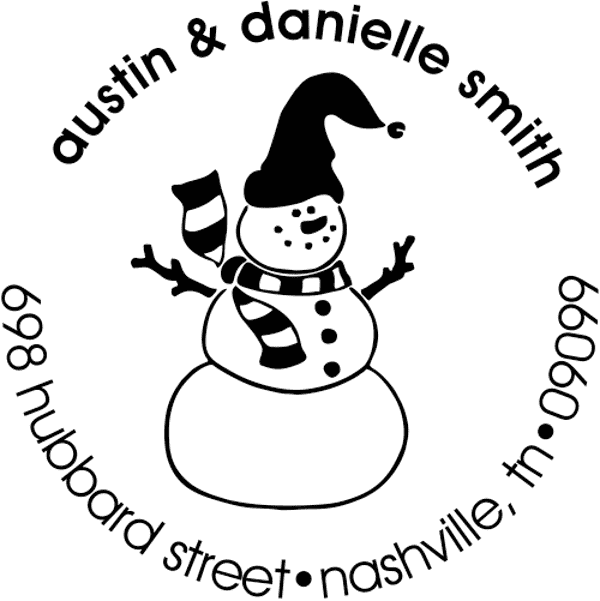 Snowman Self-Inking Address Stamp