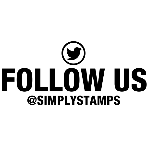 Follow Us On Twitter Handle Stamp