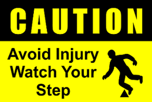 Watch Your Step Engraved Sign