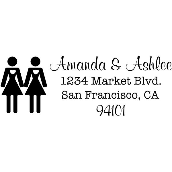 Lesbian Icon Return Address Stamp