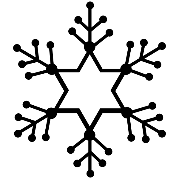 Star Dotted Snowflake Craft Stamp