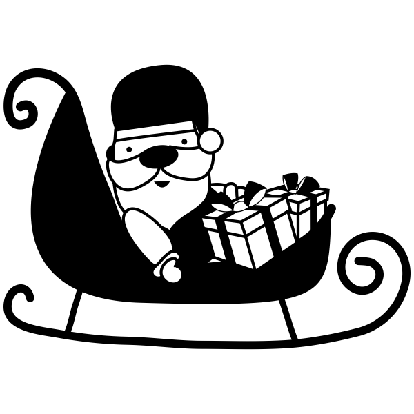 Santa Sleigh Craft Stamp