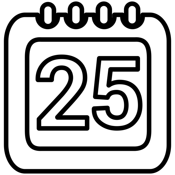 Christmas Day Calendar Craft Stamp