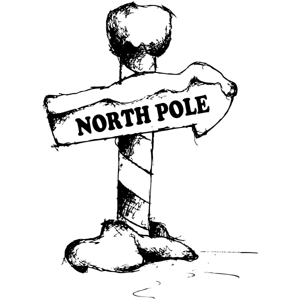 North Pole Sign Craft Stamp