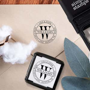 Williams Address Stamp Impression on Envelope