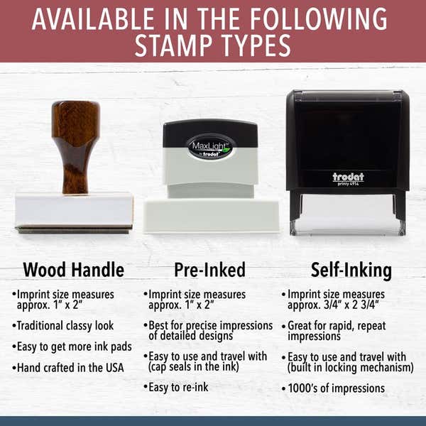 Infographic Describing the Available Stamp Types