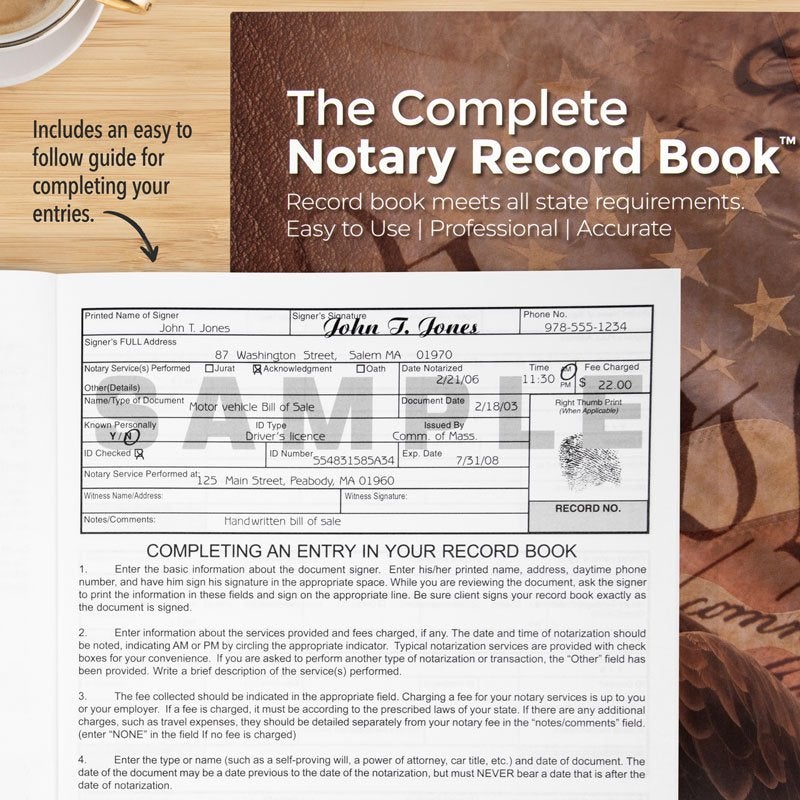 The Complete Notary Records Book Follow Guide