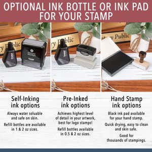 Infographic Showing the Available Ink Bottles and Ink Pads