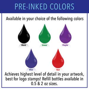 Pre-Inked Stamp Ink Color Options