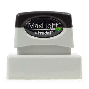 Front View of Pre-Inked Signature Stamp Using the MaxLight MAX-115S by Trodat