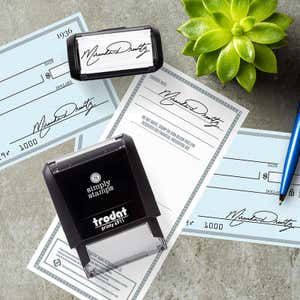 Example of Small Signature Stamp Impression on Paper