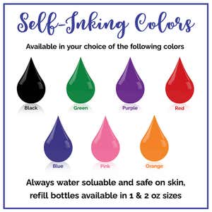 Self-Inking colors available for the Initial Signature Stamp