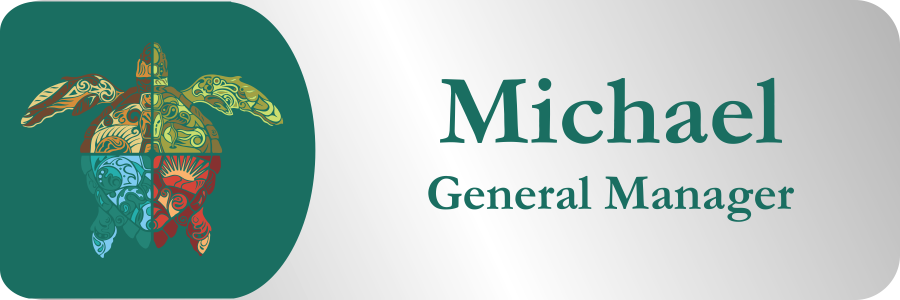 Atlantic Beach Country Club Two Line Name Badge