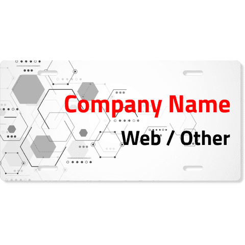 Abstract Hexagonal Custom Front License Plate