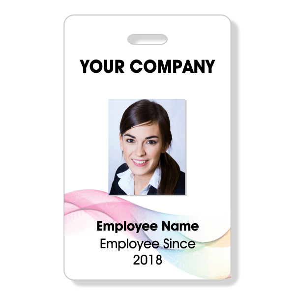 Abstract Rainbow Photo ID Badge