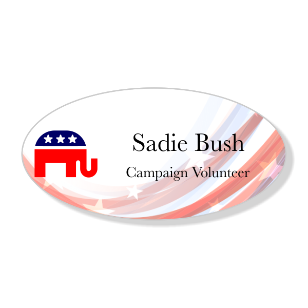 Republican Plastic Name Tag