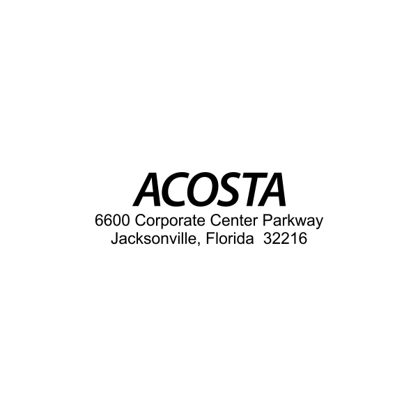 Acosta Logo Address Stamp